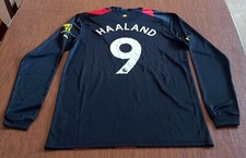 Manchester City Black Away Jersey Long Sleeve Puma 2022/2023 M-XL Haaland 9 NEW