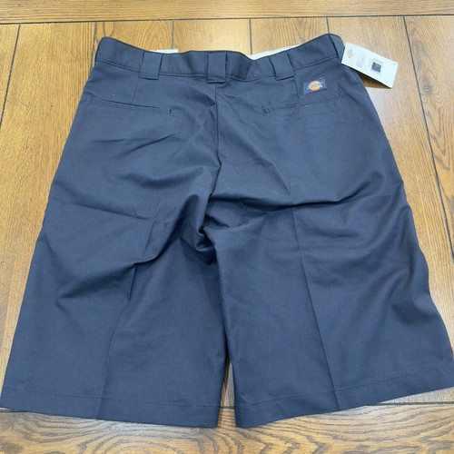 Dickies Shorts Mens 30x32 Blue Flat Front Logo Button Utility - Picture 2 of 6