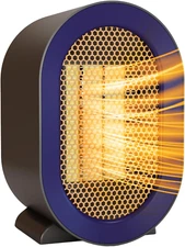 Portable Electric Space Heater - Matte Purple PTC Ceramic Heater with Thermostat