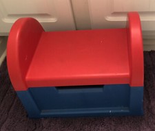 Fisher Price Red  Blue Vintage 9114 Step Stool 1984-90