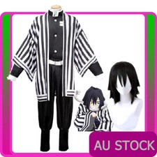 Anime Demon Slayer Kimetsu no Yaiba Iguro Obanai Cosplay Costume Wig Kimono Suit