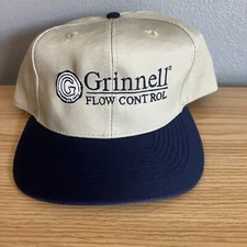 Vintage Grinnell Flow Control Snapback Trucker Hat Cap Otto Tag