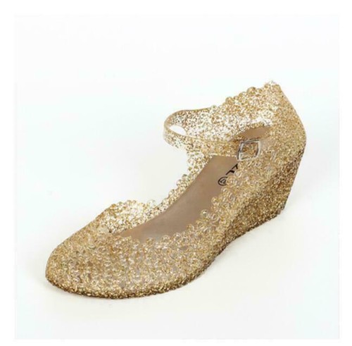 Womens Crystal Jelly Sandal Non-slip Breathable Causal Wedge Heel Beach Shoes - Bild 12 von 20