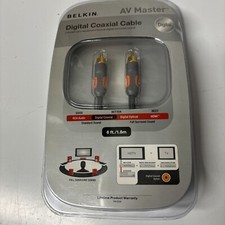 Belkin AV Master Digital Coaxial Cable 6FT /1.8M *New In Box