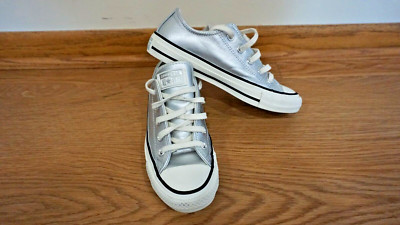 CONVERSE CHUCK TAYLOR ALL*STAR LOW TOP METALLIC LEATHER SZ.US 5