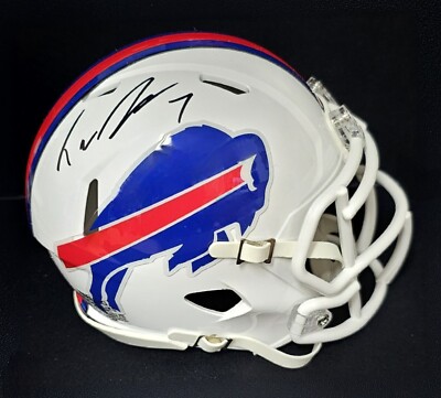 clearance mini football helmets TARON JOHNSON SIGNED BUFFALO BILLS RIDDELL SPEED MINI HELMET JSA CLEARANCE!