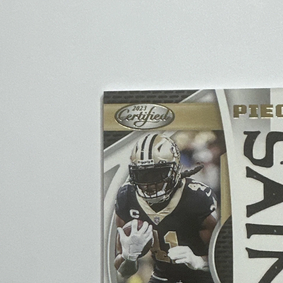 2023 Panini Certified Alvin Kamara Piece of the Game gold 161/199 #POG-43 - Image 3 of 4