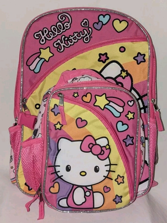 hello kitty kids backpack Pink Quilted Aenak laptop/tablet Hello Kitty Backpack for Kids