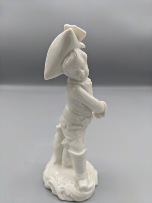 1700s Antique Nymphenburg Blanc de Chine Porcelain Figurine Boy in the Boots 5''
