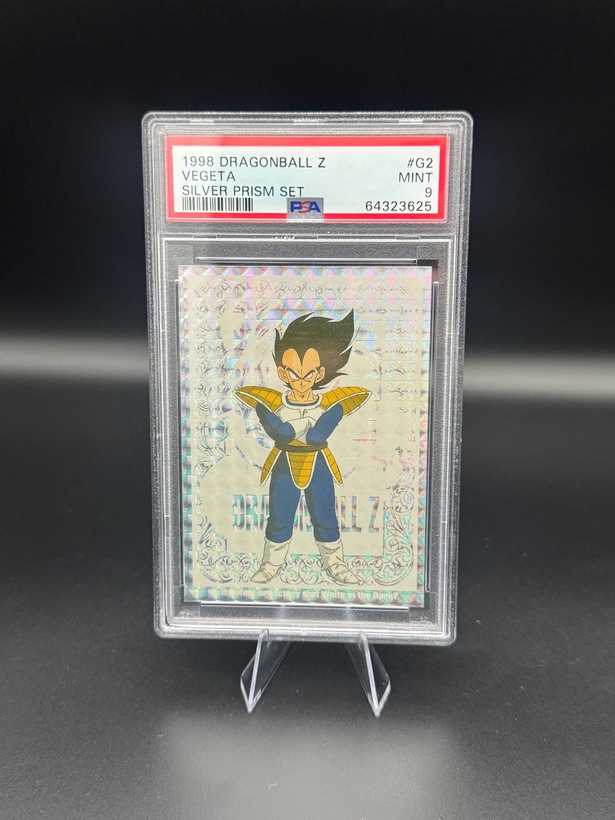 1998 Artbox Dragon Ball Z Series 2 Special Bonus Prism Vegeta #G2 PSA 9 MINT