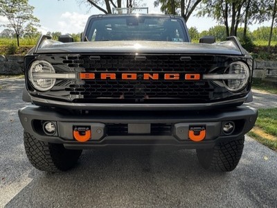 Ford Bronco Front Grille Letter Accent Color Vinyl Decal - Fits Models 2021-2025