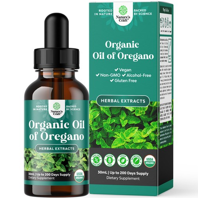 #ad Organic Oregano Oil Drops Super Concentrated Liquid Oil with Carvacrol 30mL $14.99