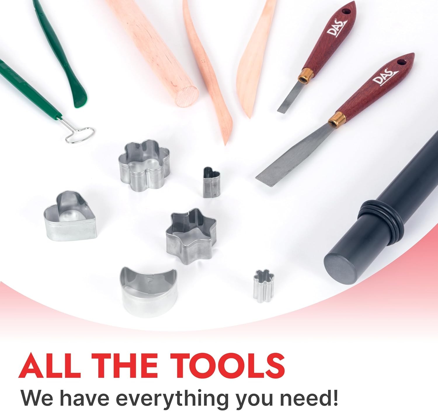 DAS Air-Hardening Modeling Clay 2.2lb Block, White Sculpting Clay 387500