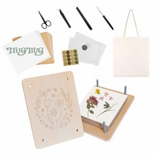 Flower Press Kit for Adults, 8.2" x 6.2" Large Wooden 10-Layer Press for DIY ...