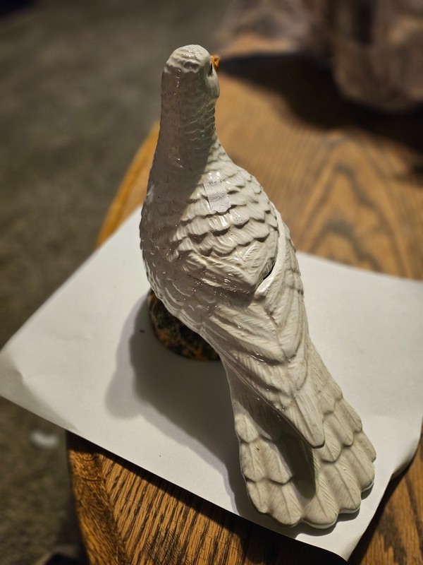 Rare Vintage Dove Figurine lidded dish with M.1, P809 Italy