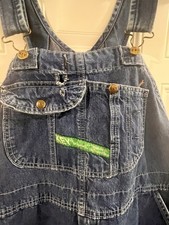 Vintage 90s KEY Imperial Denim Bib Overalls Mens 42x29 Carpenter Workwear-01