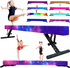 MARFULA Adjustable Balance Beam 8 Ft Gymnastic Beam Adjustable Height for Kids a