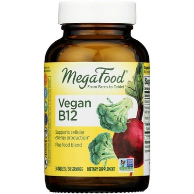 Megafood Vegan B12 Tablets Dietary Supplement Non Gmo