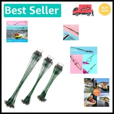 Essential Fishing Leaders Kit - 60 Well-Organized 40lb Stainless Steel Leaders