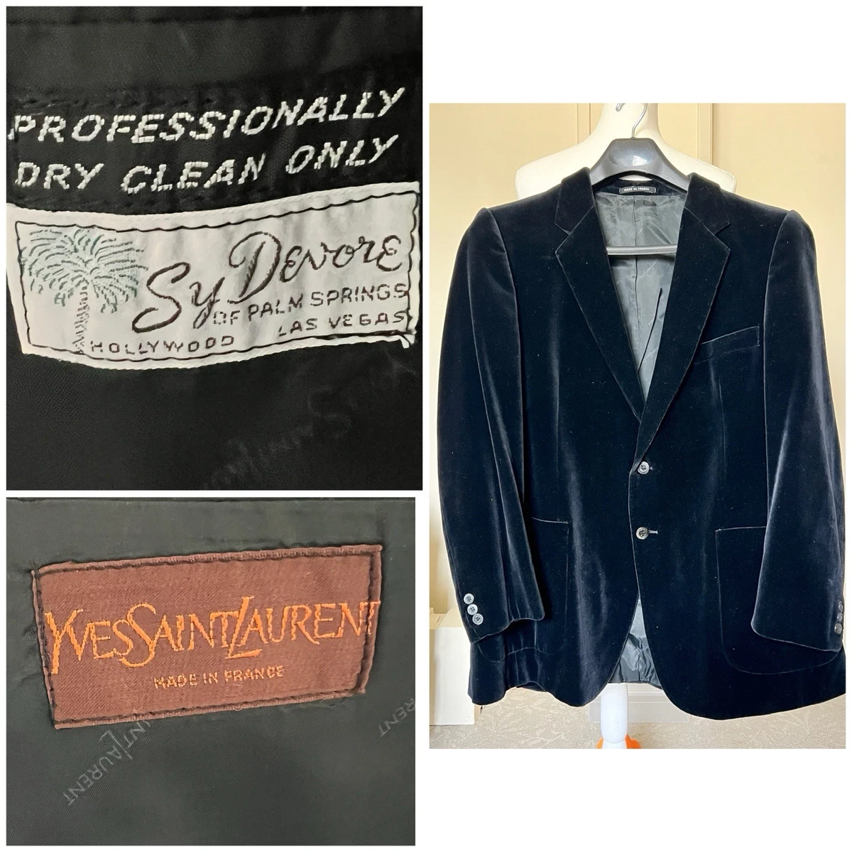 Saint Laurent Velvet Solid Suits & Blazers for Men for sale | eBay