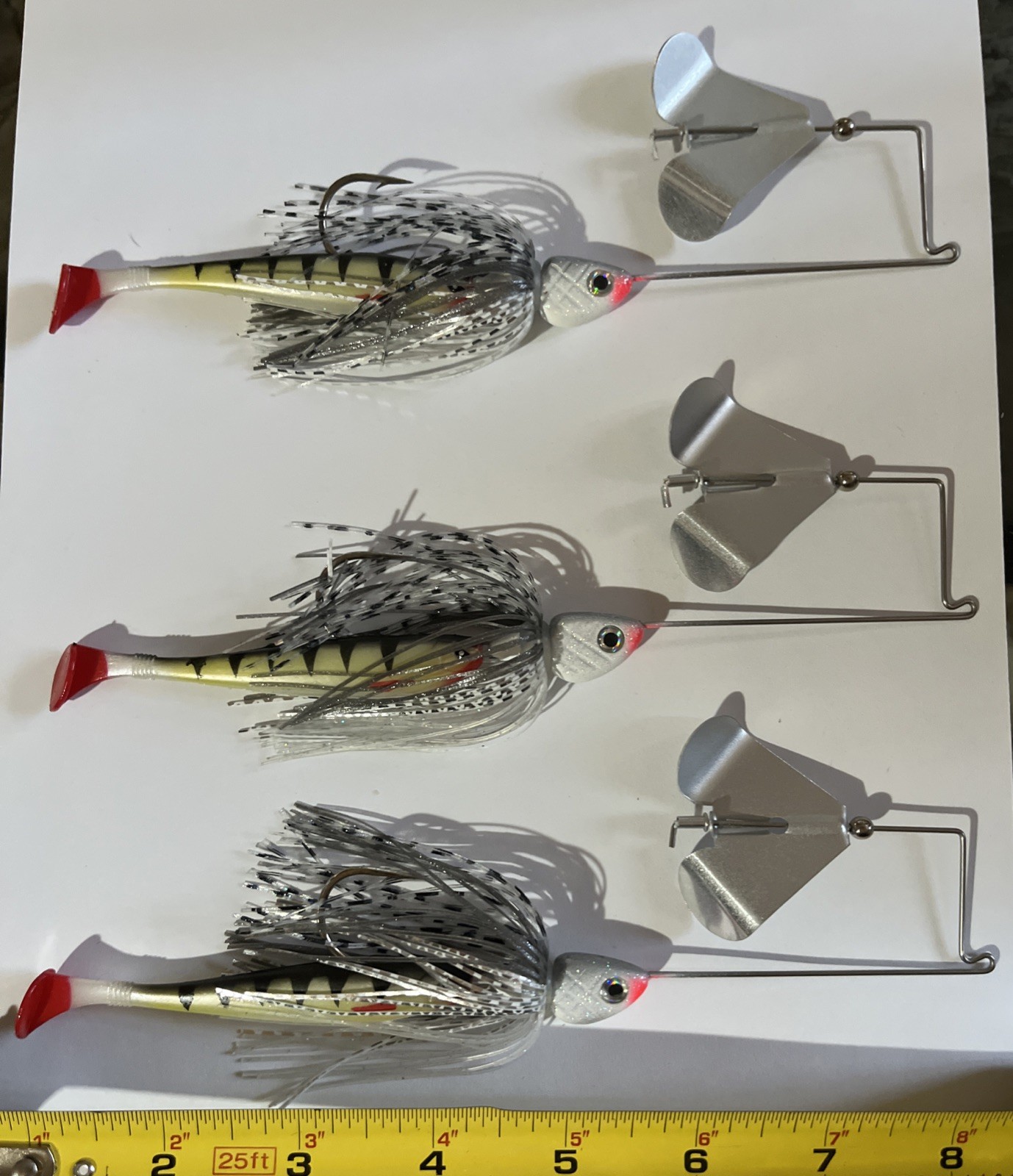 Grand Slam Fishing Company Buzzbait - White Skirt (3ct) - Image 1