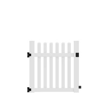 Seneca Straight 4 Ft. W X 4 Ft. H White Vinyl Un-Assembled Fence Gate