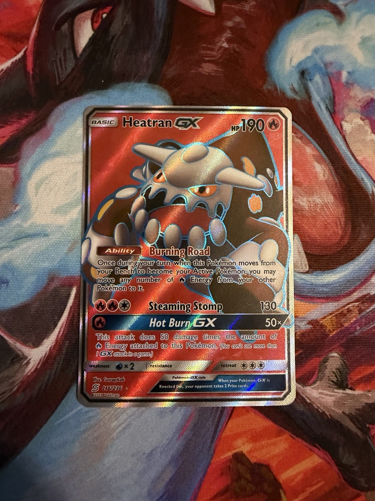 Heatran GX (Full Art) 216/236 Sm-Unified Minds Holo NM