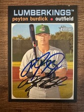Peyton Burdick Signed Heritage 2019 IP AUTO Lumberjacks #89