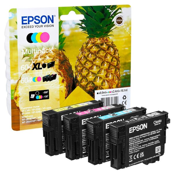 Epson 604 Xl Multipack Patronen Schwarz Farbe Set FüR Workforce WF-2930 Dwf-image