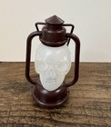 Halloween LED 4” Skull Lantern Light Changing Plastic Prop Battery Operated
