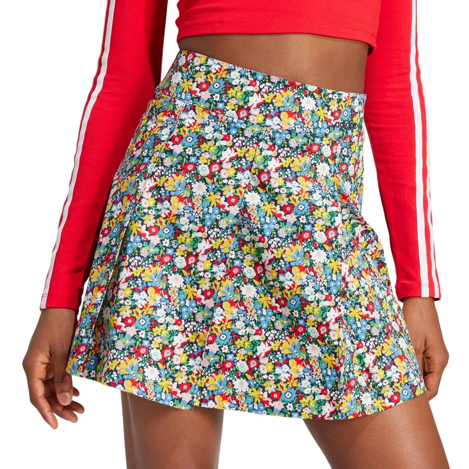 adidas Originals x Liberty London Pleated Skirt Floral Summer Women's Cotton