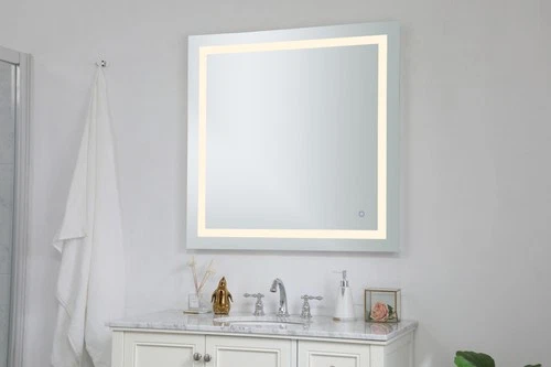 Elegant Lighting MRE13636 Alaric 36" W x 36" H Modern Square - Silver - Picture 5 of 8