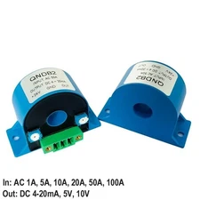 AC Current Transducer 4-20mA CT Transmitter 5A 10A 20A 50A Sensor 0.5%