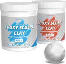 1 Pound White Epoxy Putty Sculpt Clay, 2 Part A  B Modeling Compound for Scul