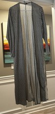 Vintage Kenzo Paris 100 Cotton Chevron Patterned Duster Cardigan Small Fr38