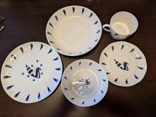 AIR FRANCE CONCORDE AIRPLANE LIMOGES 5 PIECE CHINA SET PLATE BOWL CUP & SAUCER