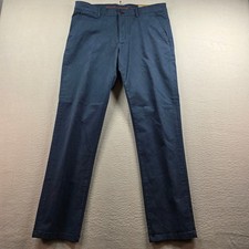 Weatherproof Vintage Mens Chino 2.0 Slim Straight Pants Maritime Blue 34W x 32L