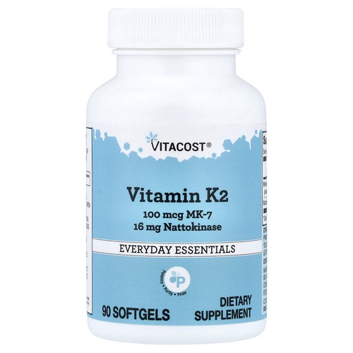 Vitamin K2, MK-7 With Nattokinase, 90 Softgels