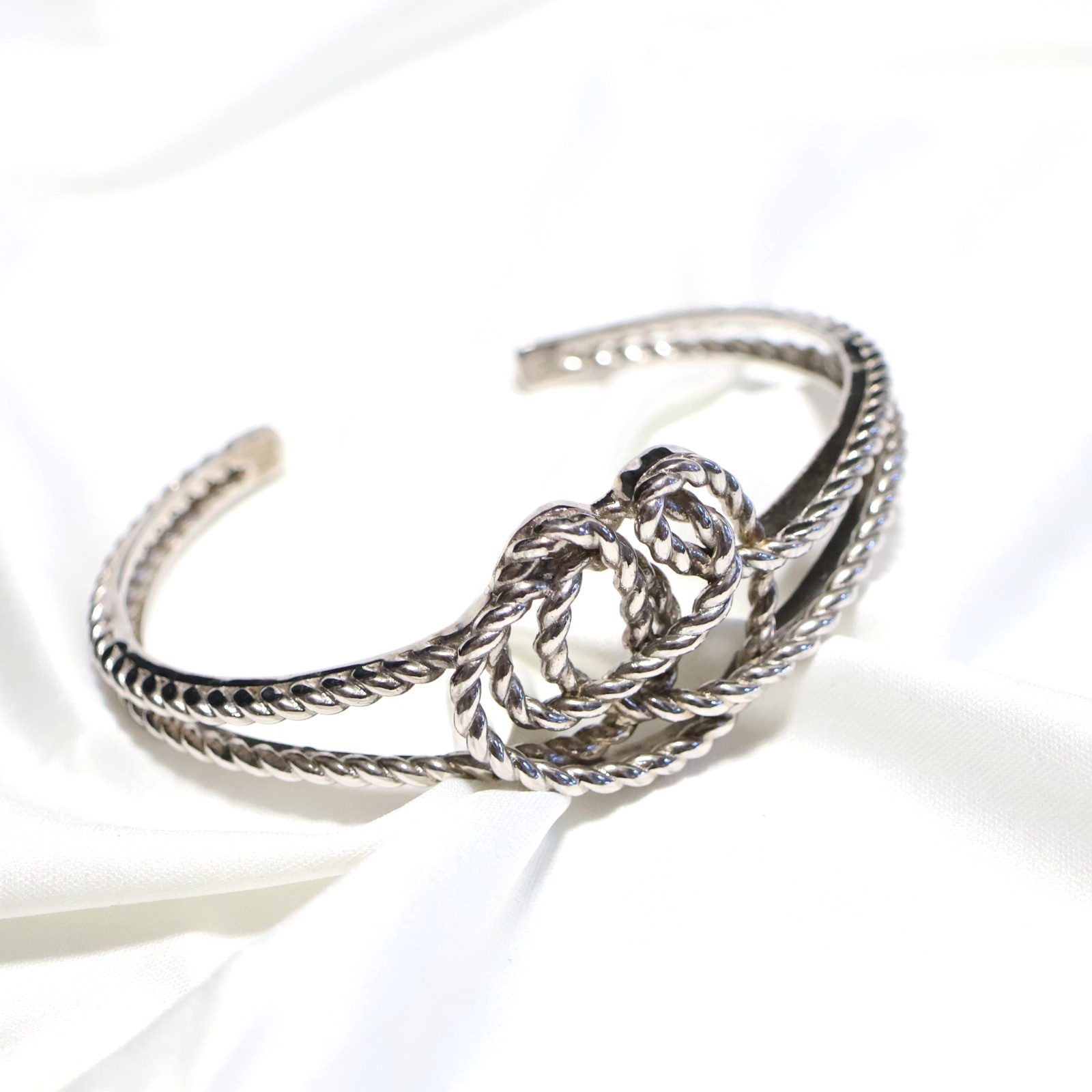 BEAUTIFUL Solid Silver 925 Rope Knotted Design Pa… - image 4
