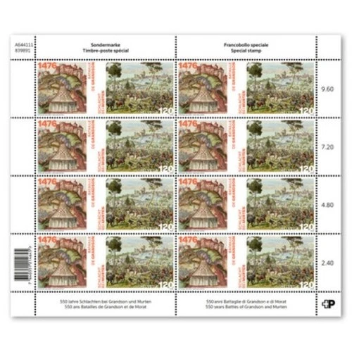 Switzerland 2026   550 Jahre Schlachten bei Grandson und Murten     mnh