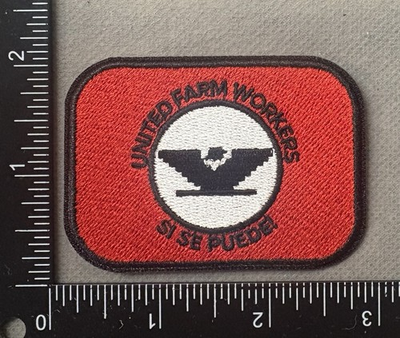 #ad #ad UNITED FARM WORKERS UFW IRON ON PATCH WELGA CESAR CHAVEZ CHICANO SI SE PUEDE $3.49