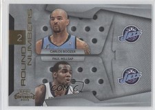 2009 Playoff Contenders Round Numbers Gold 17/100 Carlos Boozer Paul Millsap 0f8