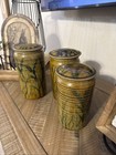 Vintage Art Studio Pottery Canister Set Signed  G. Perkins 1980. 7 1/2-6 1/2 In — photo 8