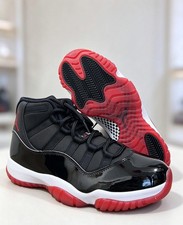 Men's Jordan 11 Bred' Retro Baskrtball Shoes 378037-061 High Top Sneakers