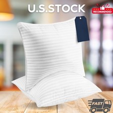 NEW Euro Throw Pillows Set of 2 26x26 Down Alternative Insert Bed Sofa