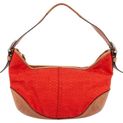 Coach Mini Monogram Signature Red Soho Hobo Shoulder Bag Tasche