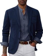 PJ Paul Jones Men's Blazer Sport Coat X-Large Dark Blue-1 Lightweight Polyester