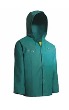 Onguard 7103400 Chemtex Rain Jacket,Attchd Hood,Green,M