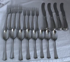 Lenox Williamsburg Royal Scroll Flatware 4 PLACE SETTINGS - 20 pieces- 18/8