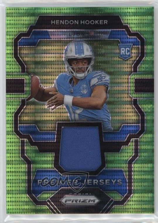 2023 Panini Prizm Premier Jerseys Neon Green Pulsar Hendon Hooker Rookie RC 1fm2